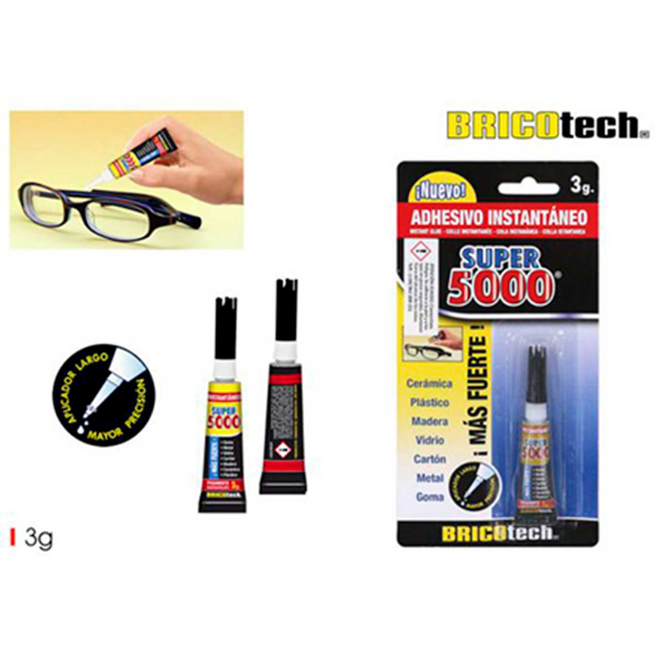 Adhesivo instantáneo super 5000 3g Bricotech