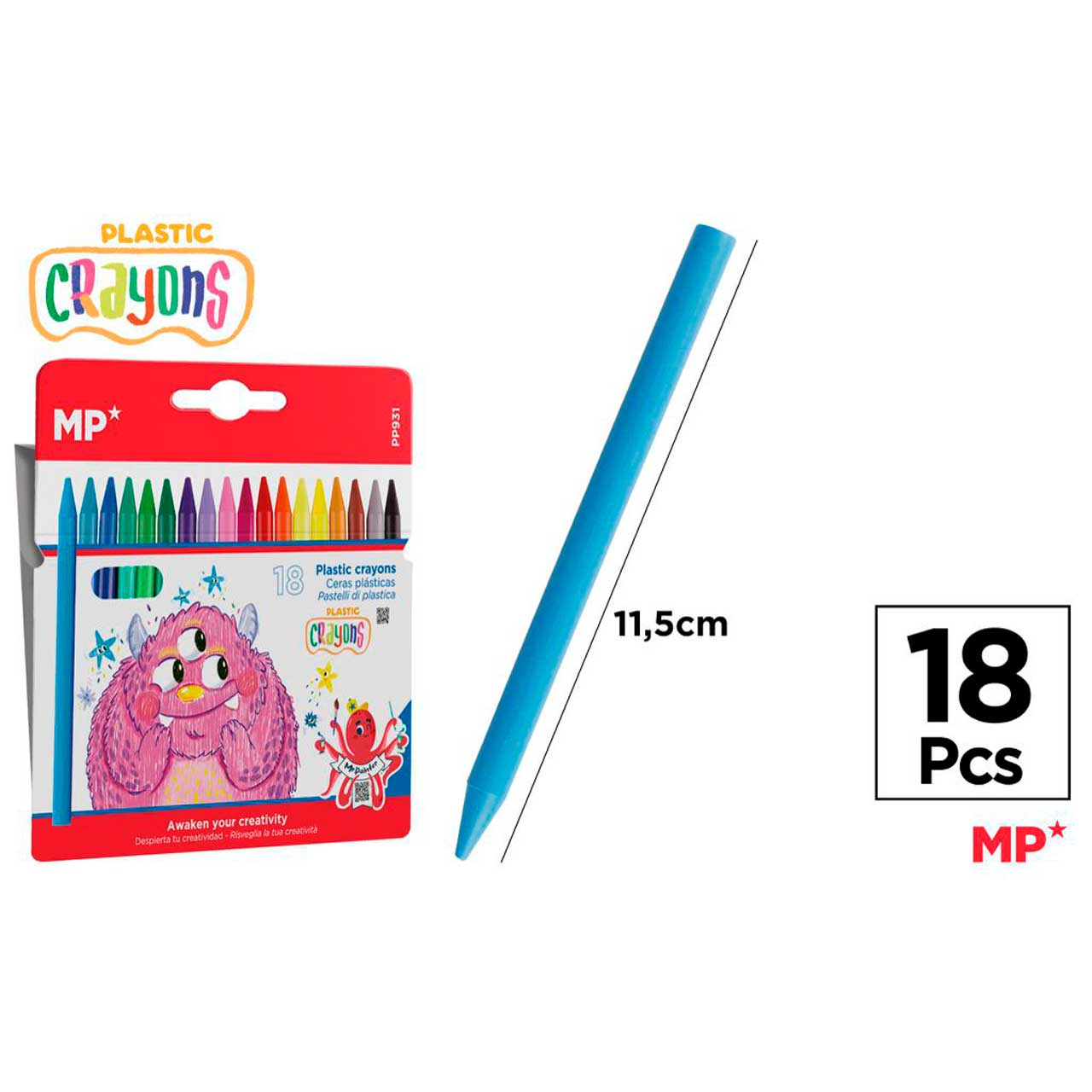 Ceras Plásticas Kids 18uds