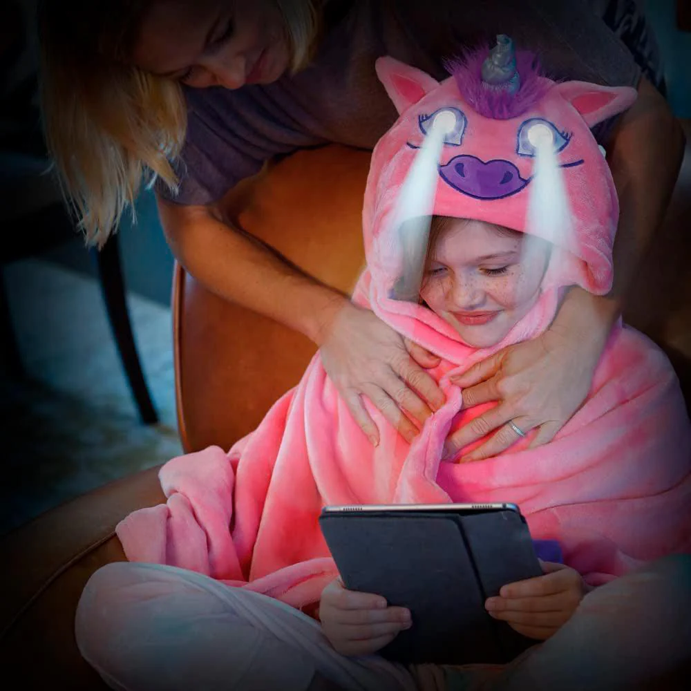Manta Unicornio Rosa con Luces LED - Imagen 2