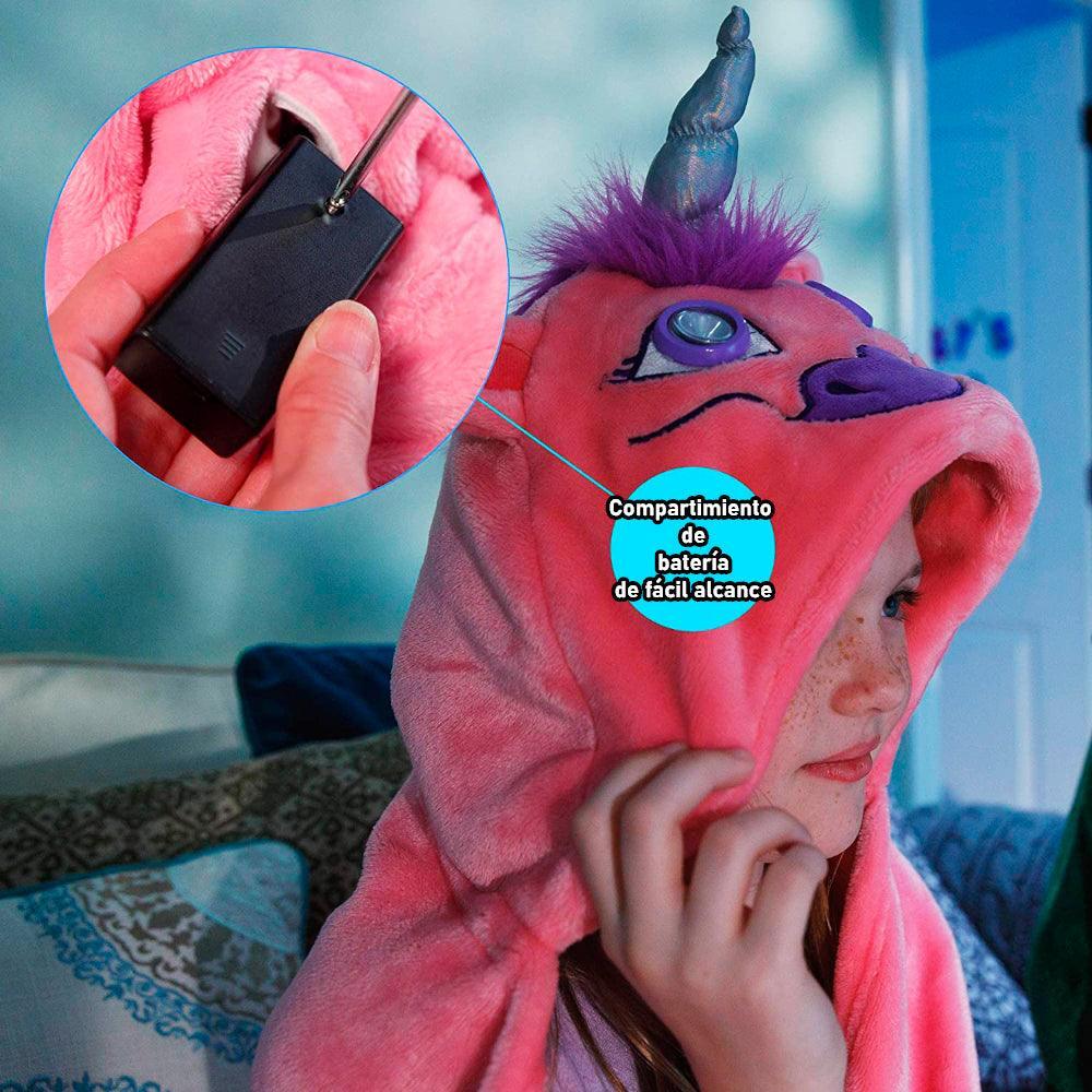 Manta Unicornio Rosa con Luces LED - Imagen 3