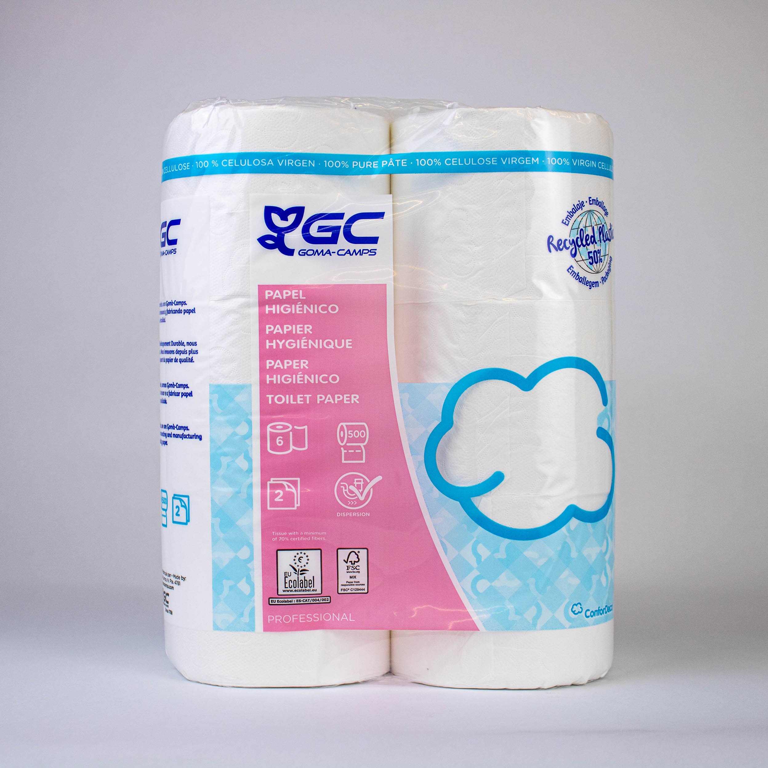 Papel higiénico de 6 rollos GC