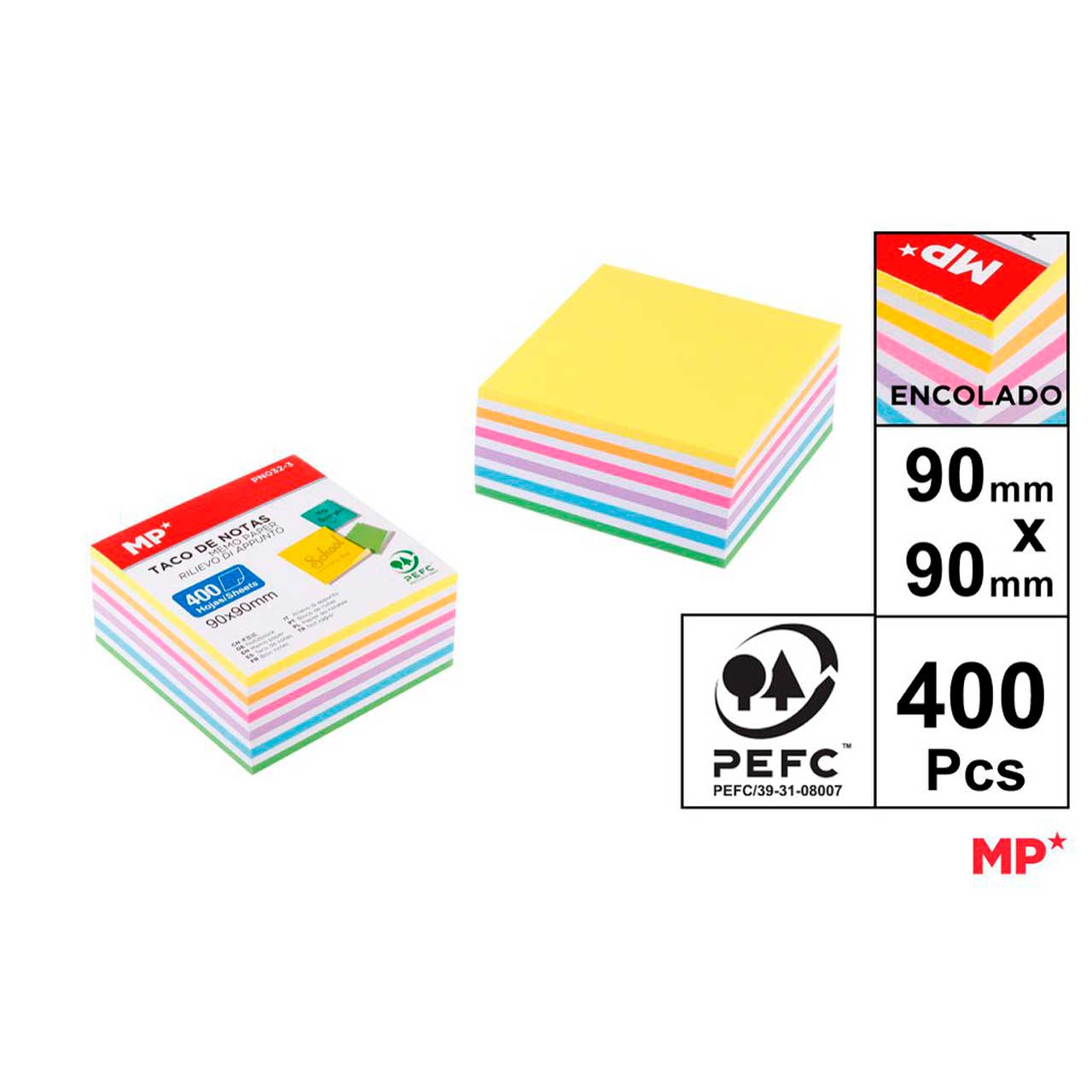 Taco de Notas Color Surtido 400 Hojas